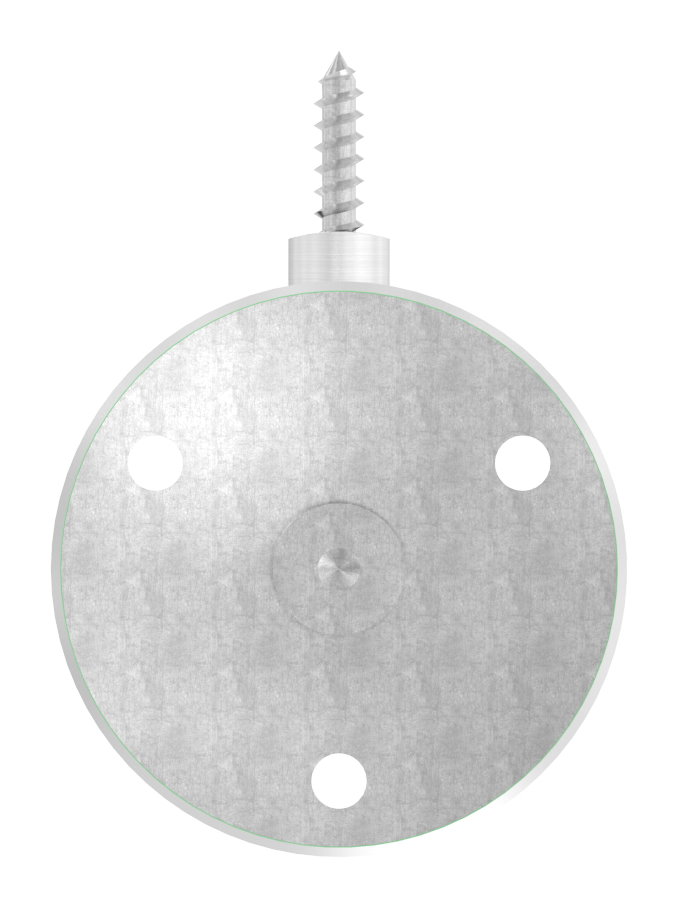 Handlaufhalter zum Anschrauben mit Holzschraube (Ronde und Bügel verschraubt), V2A