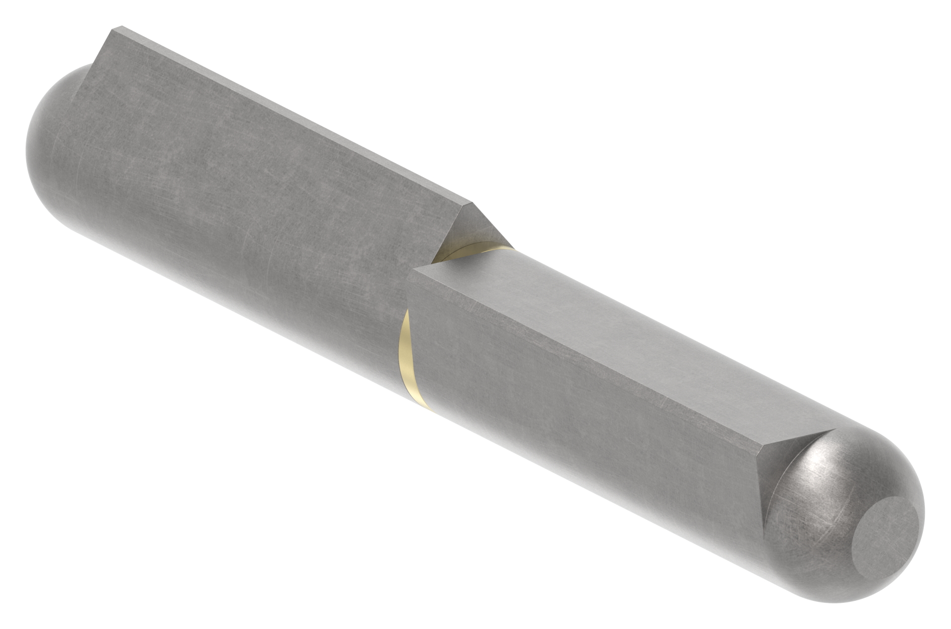 Anschweißband mit Messingring und -stift, Länge: 140mm