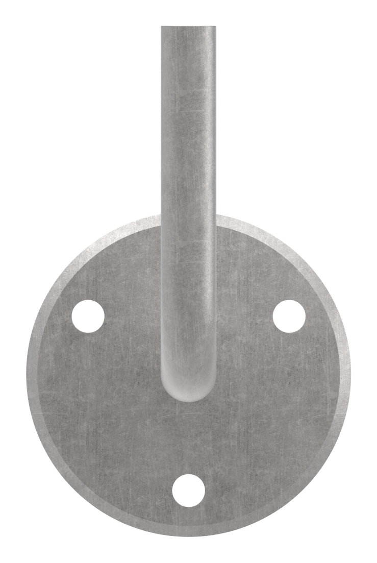 Handlaufträger mit Ronde gewölbt, 70x5mm