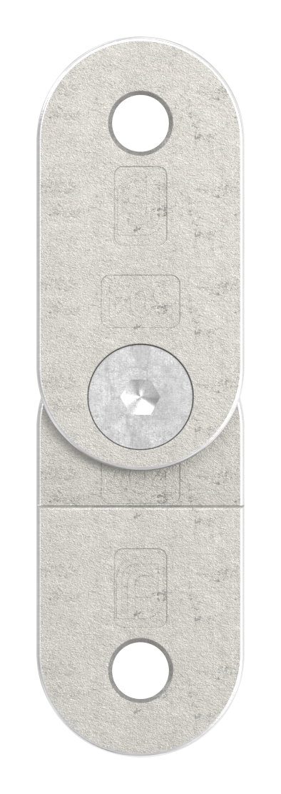 Handlaufanschlussplatte verstellbar, flach, V2A