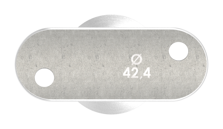 Rohrabschlussstopfen für Rohr 33,7x2,0mm, Handlaufanschlussplatte: 42,4mm, V2A