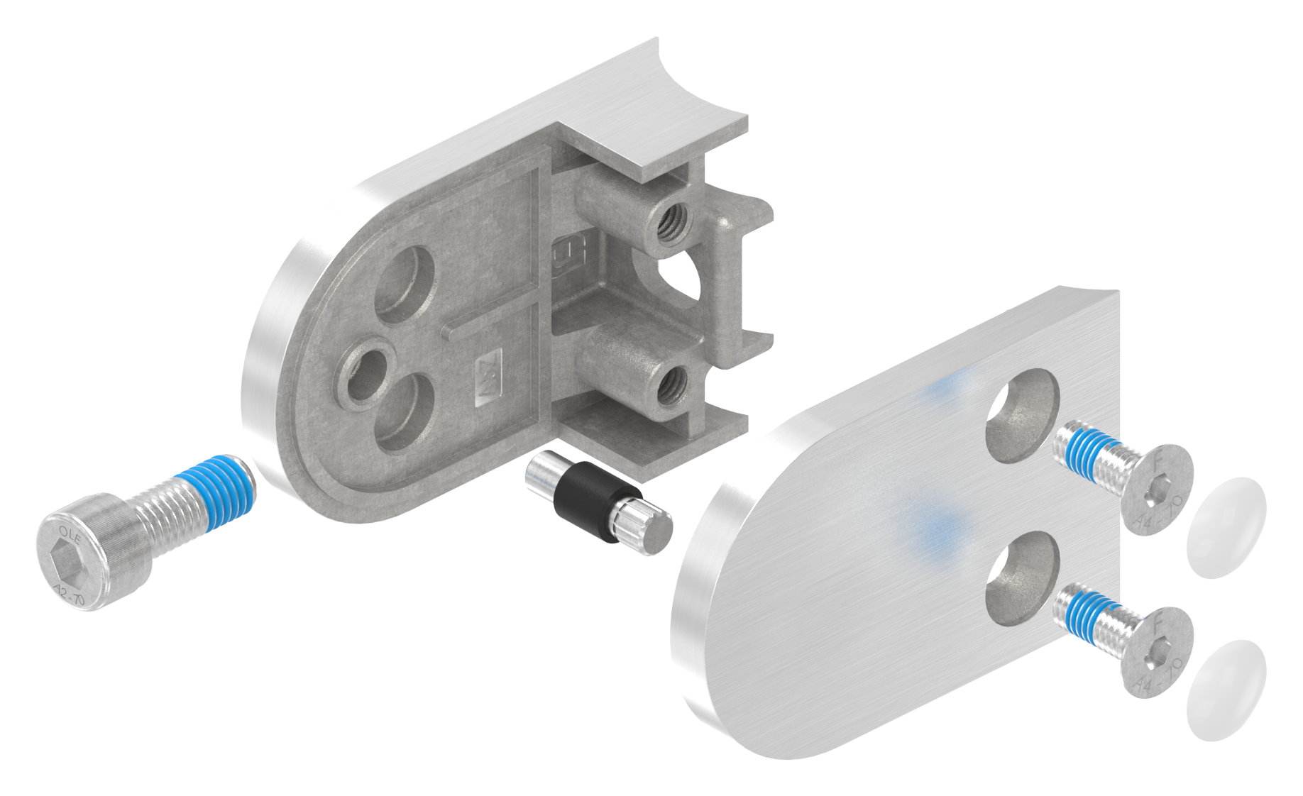 Glasklemme Mod. 32, Anschluss: 33,7mm, V4A Glasklemme Mod. 32, Anschluss: 33,7mm, V4A