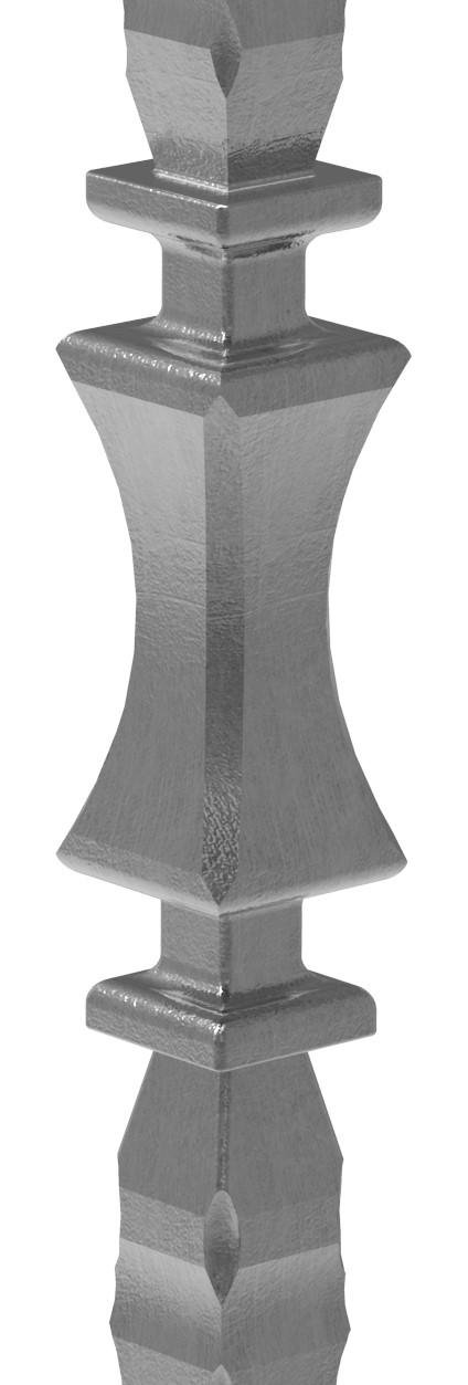 Anfangsstab 25x25mm, H: 1200m