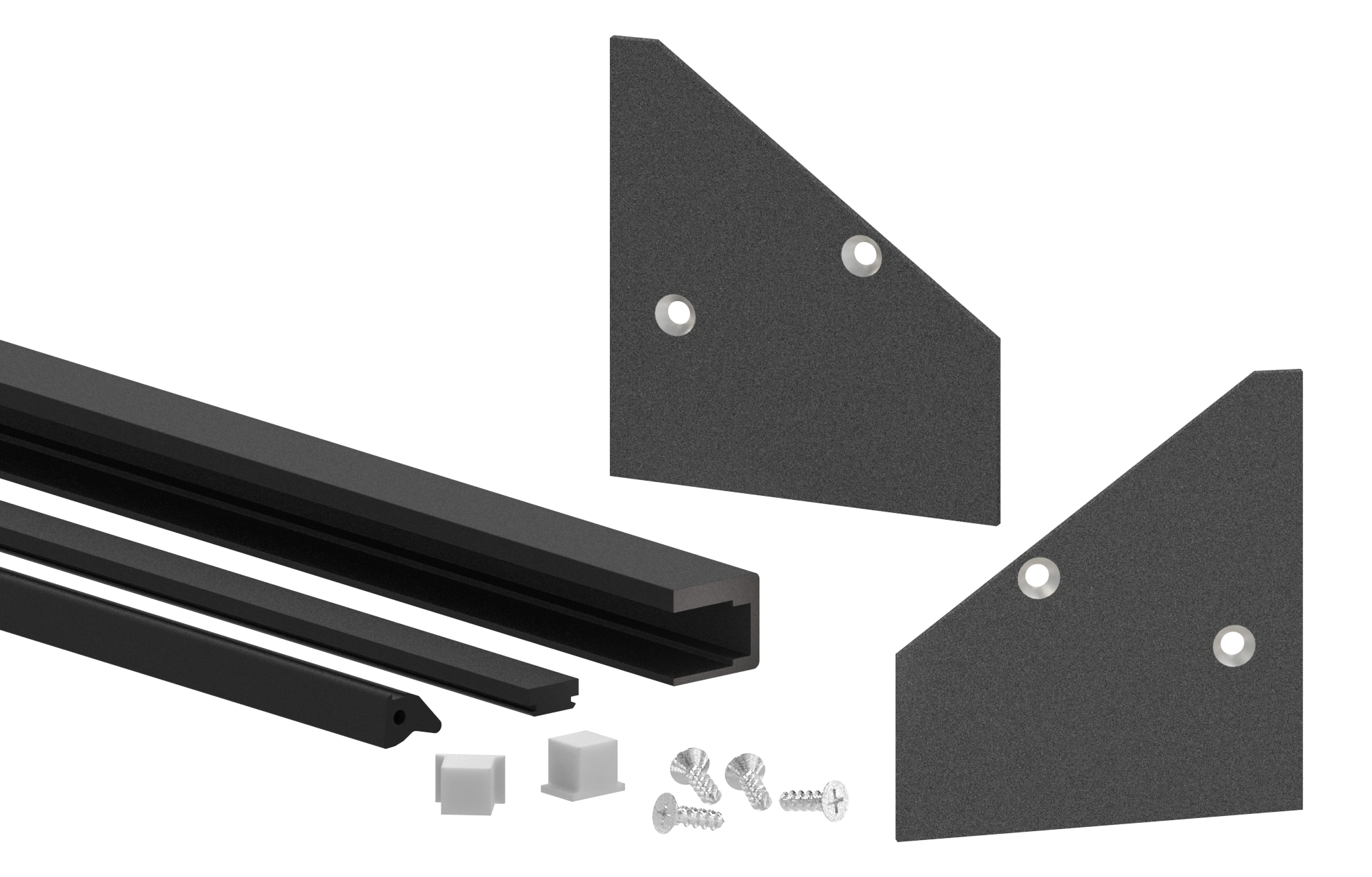 Montage-Set Glas 17,52mm eleganza canopy, für  L: 1,405m