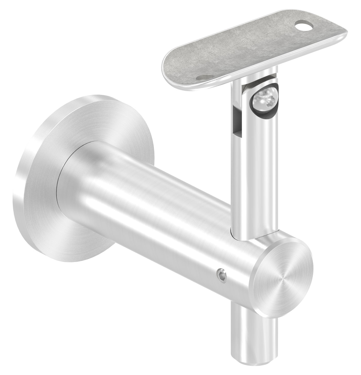 Handlaufhalter mit Gelenk, Handlaufanschlussplatte 42,4mm, V2A