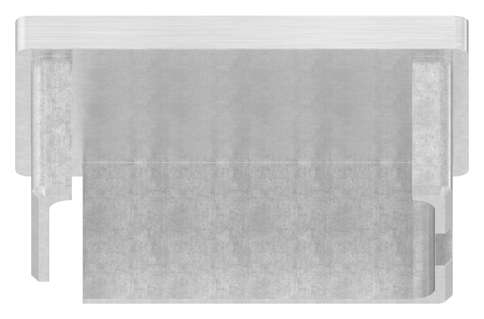 Einsteckkappe, für Rohr 60x40x2,0mm, V2A