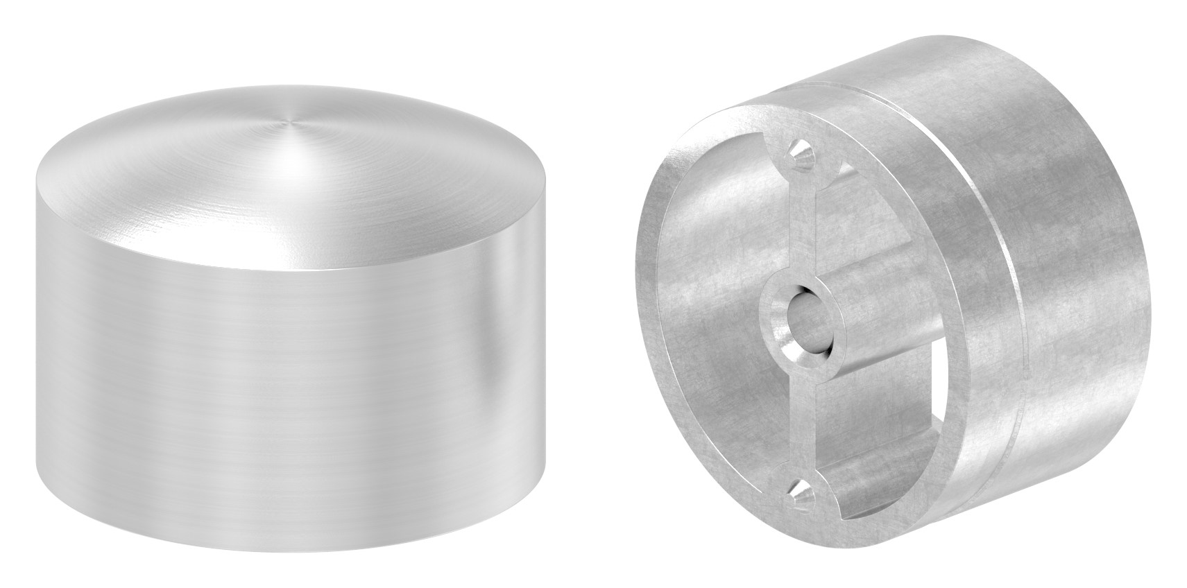 Endkappe für 42,4mm Holzhandlauf, V2A