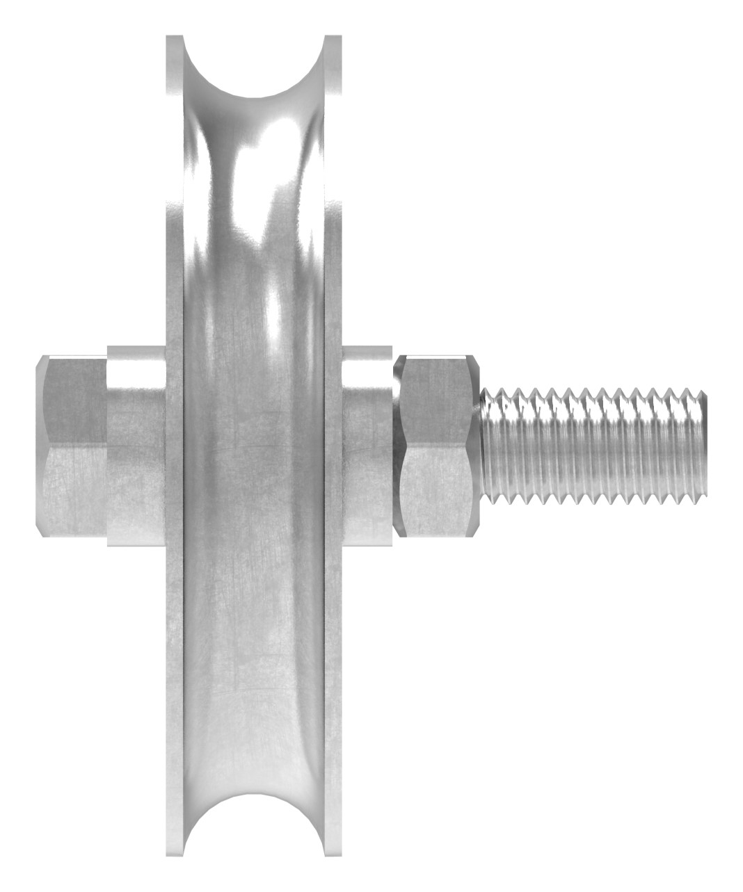 Schiebetorrolle mit rund. Rille