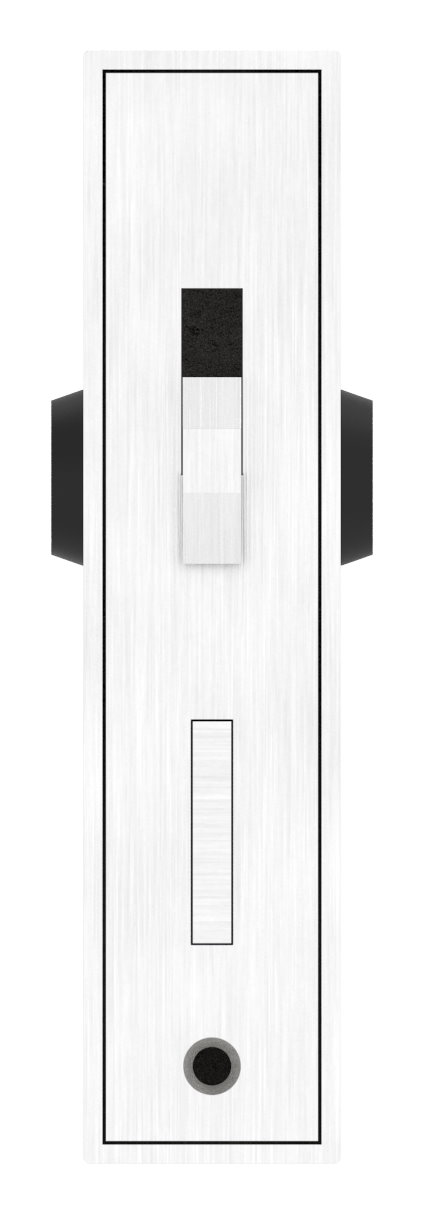 Edelstahlschlosskasten mit verzinktem Schloss & Hakenfalle für Schiebetore, 40x94,5x173mm Edelstahlschlosskasten mit verzinktem Schloss & Hakenfalle für Schiebetore, 40x94,5x173mm