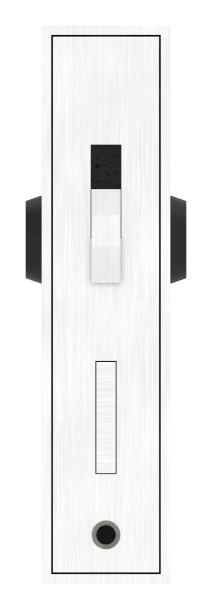 Edelstahlschlosskasten mit verzinktem Schloss & Hakenfalle für Schiebetore, 40x94,5x173mm