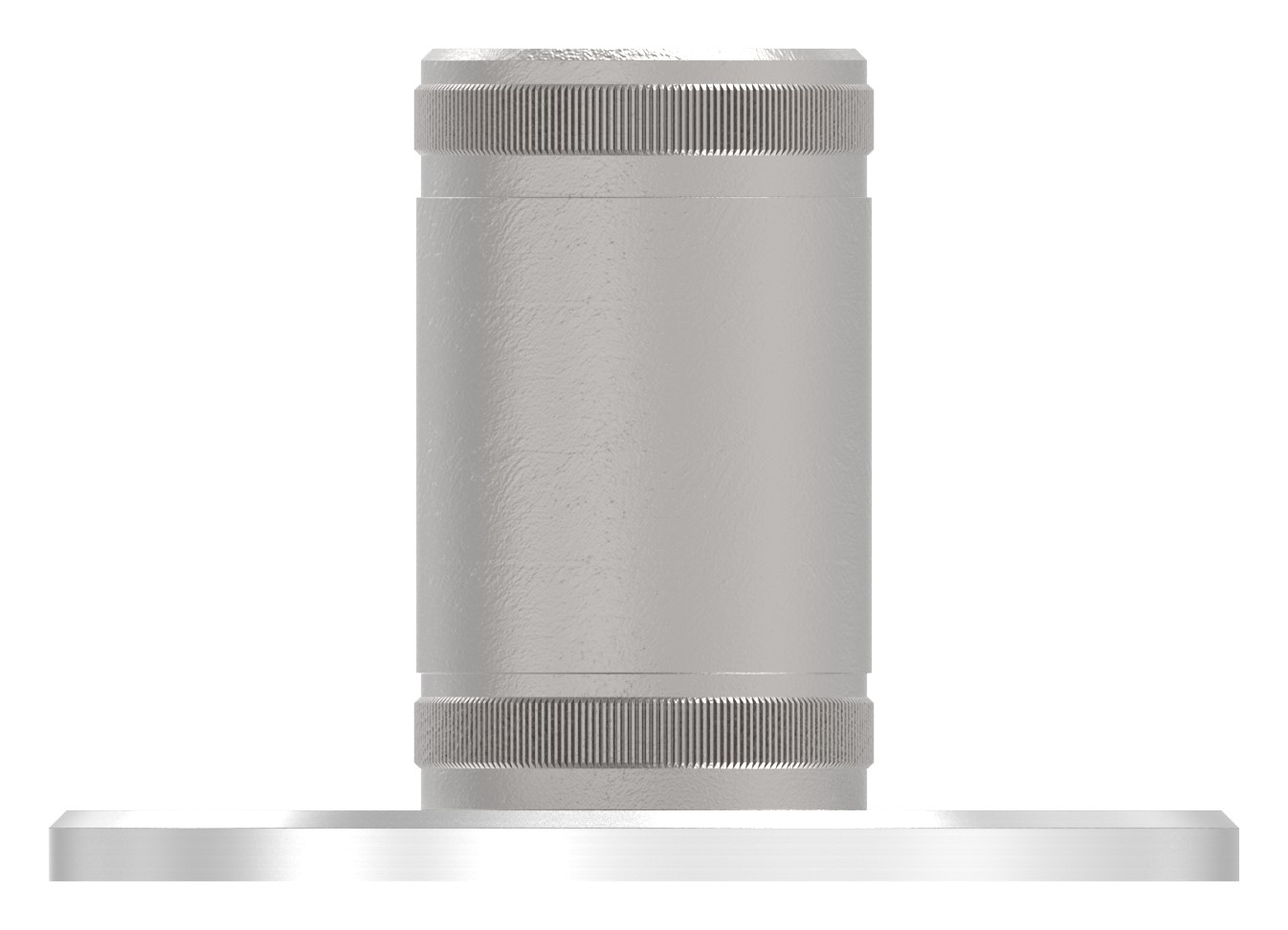 Wand- und Bodenanker mit Rändelung, für Rohr 42,4x2,0mm, V4A