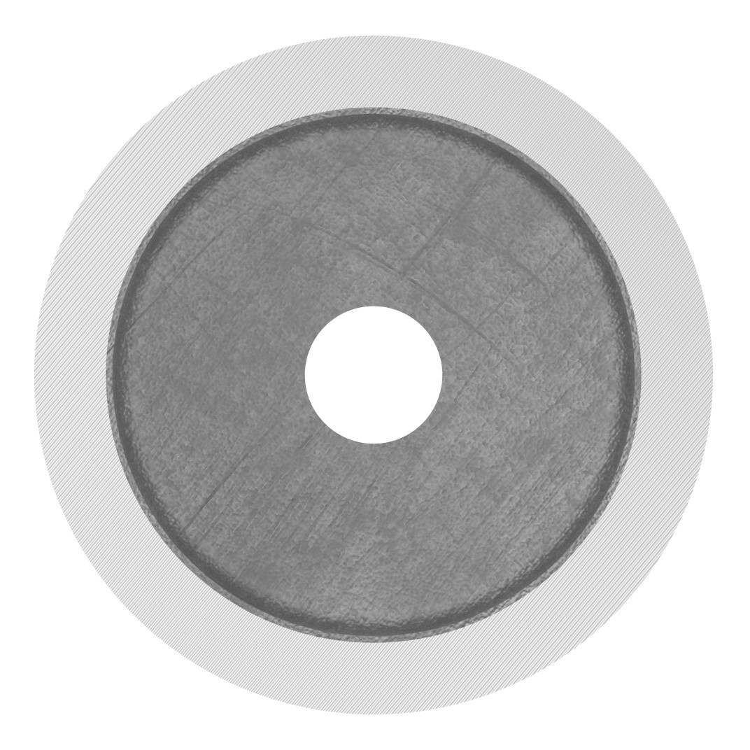 Unterteil Ø 52 mm, mit Durchgangsbohrung , t: 40mm, V2A