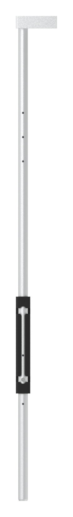 Bodenriegel XL mit Länge 1000mm, zum Anschrauben, RAL 9005 schwarz