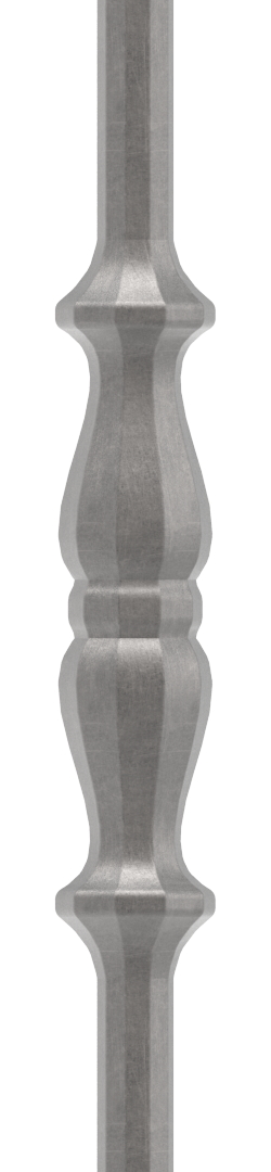 Zierstab 12mm, gehämmert, H: 1000mm