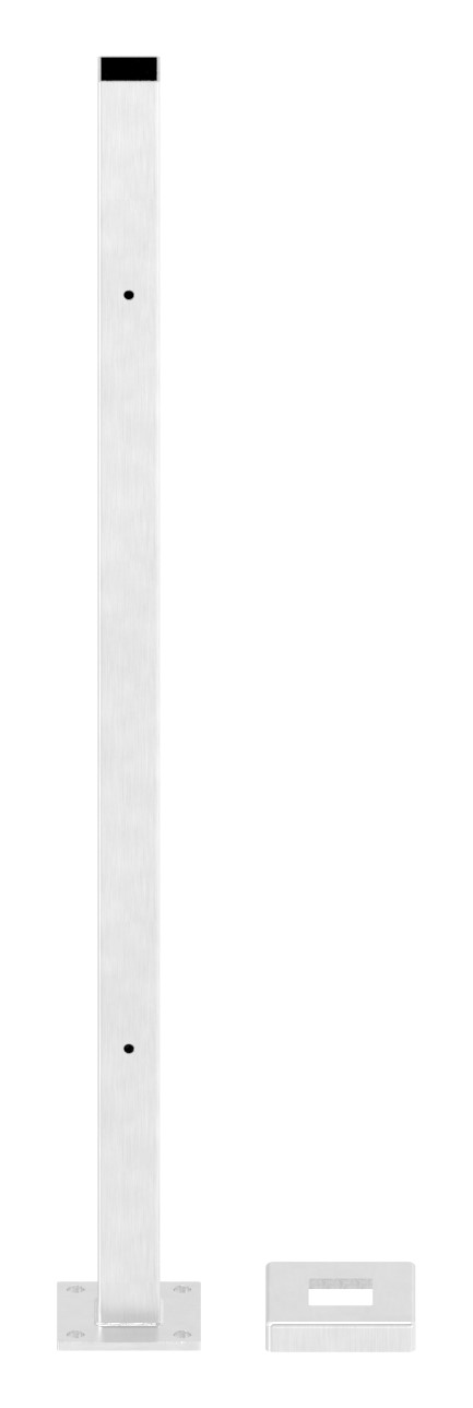 Edelstahlpfosten V2A zur Bodenmontage, H: 880mm