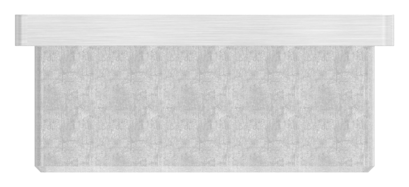 Einsteckkappe, für Rohr 60x60x3,0mm, V2A
