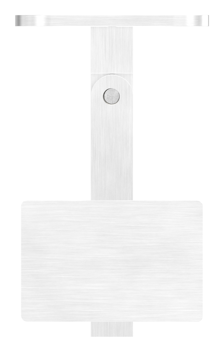 Handlaufhalter eckig mit gerader Handlaufanschlussplatte, V4A Handlaufhalter eckig mit gerader Handlaufanschlussplatte, V4A