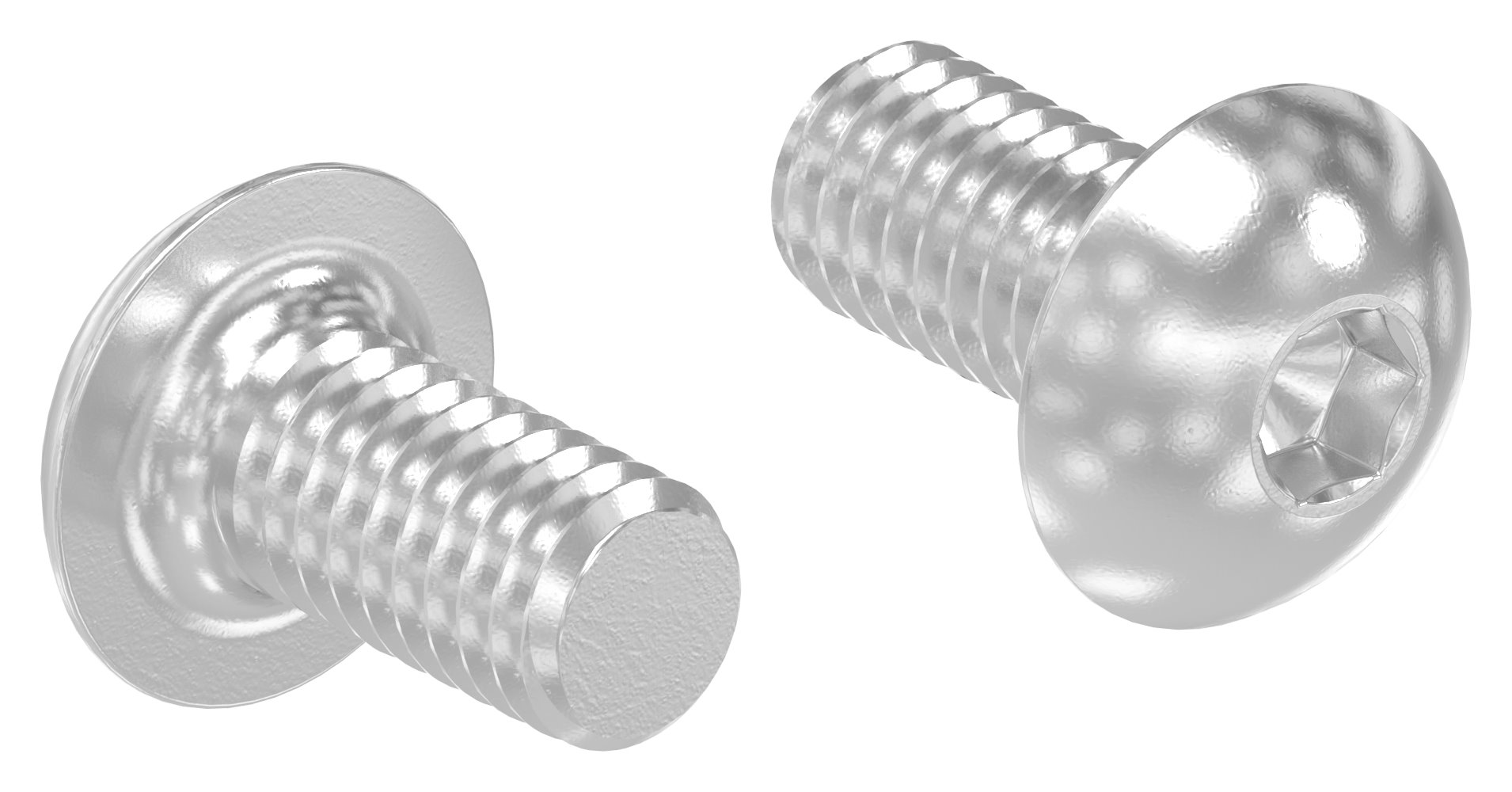 Flachkopfschraube mit Innensechskant M4x8, V2A, ISO 7380, einzeln