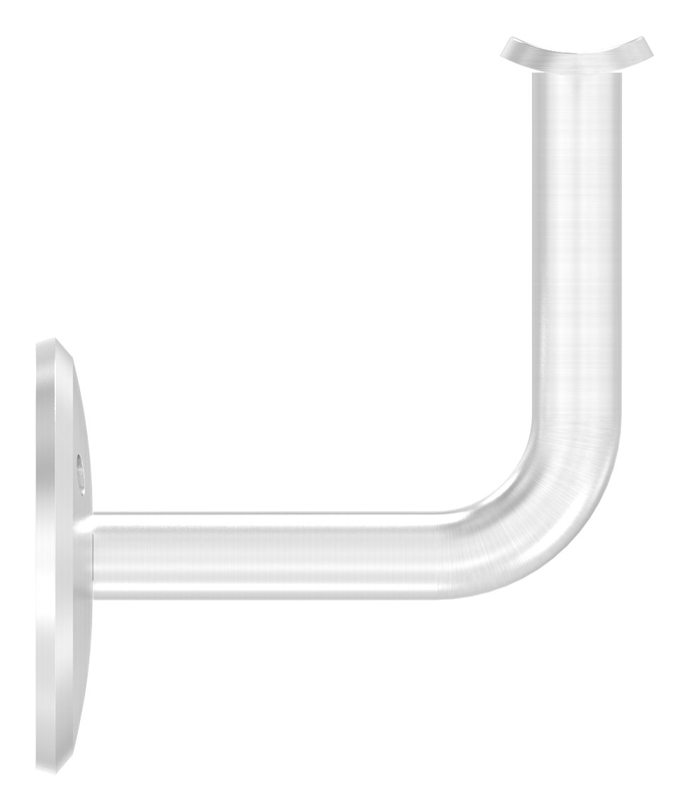 Handlaufhalter mit Handlaufanschlussplatte 42,4mm (Ronde und Bügel verschraubt), V2A