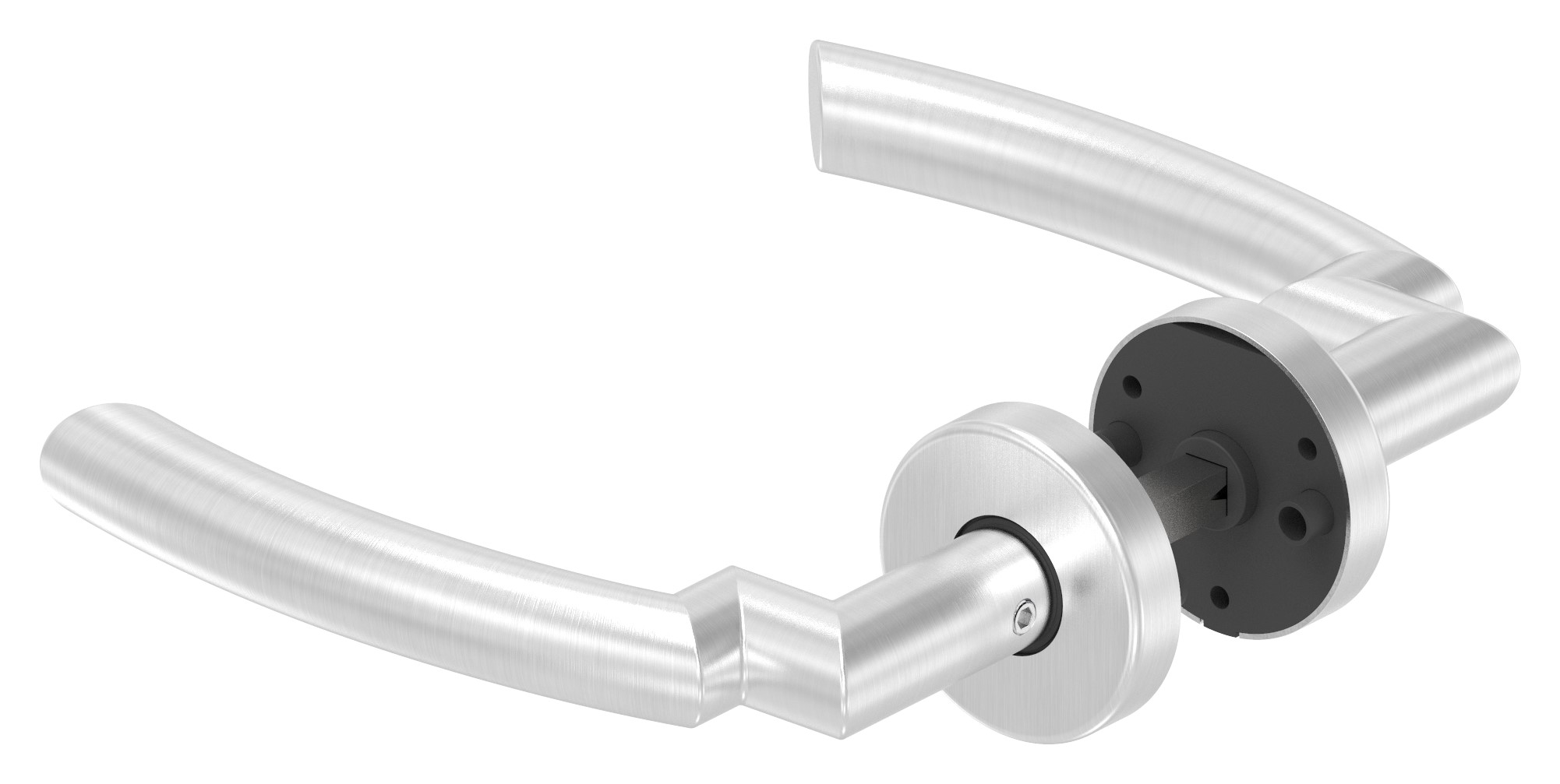 Türdrücker-Paar, drehbar, V2A