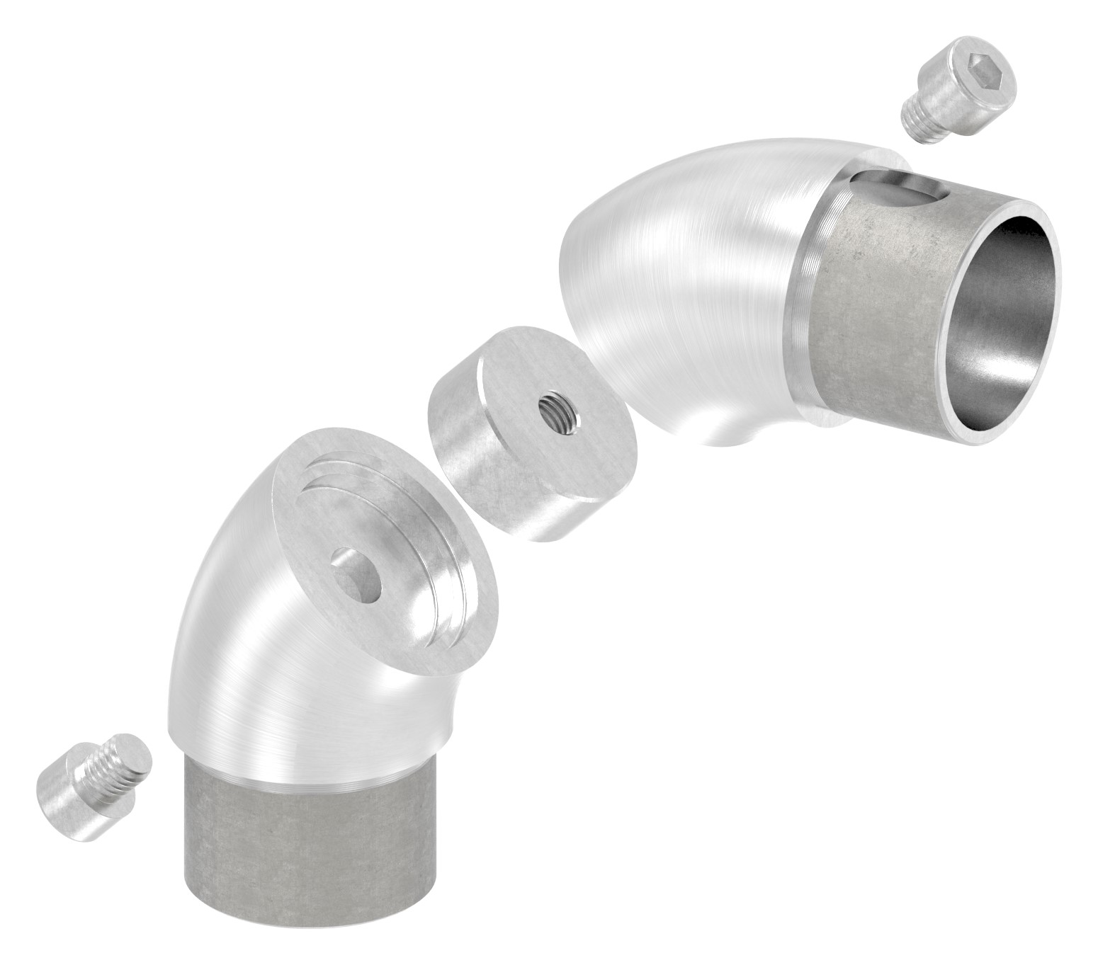 Rohrbogen 90°, verstellbar, für Rohr 42,4x2,5mm, V2A Rohrbogen 90°, verstellbar, für Rohr 42,4x2,5mm, V2A