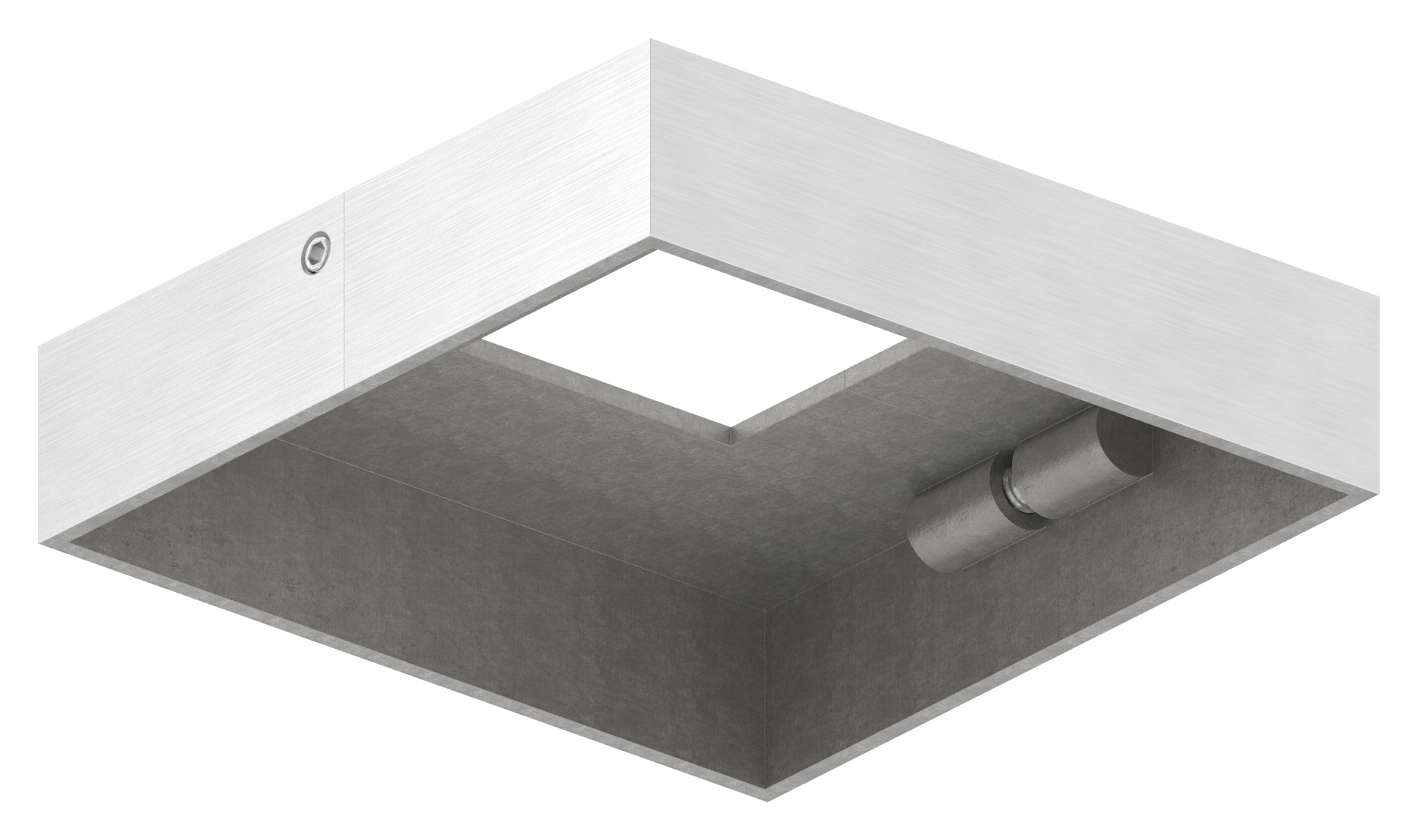 Abdeckrosette, 109x109x25mm, V2A