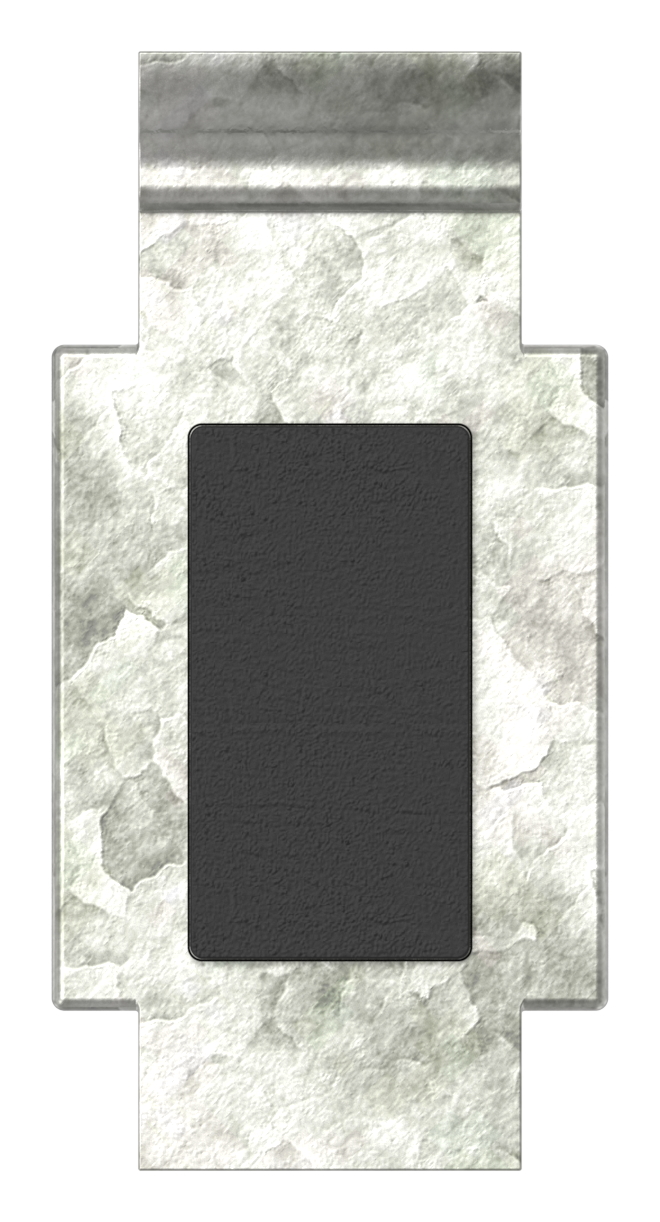 Sicherungsplatte für Mod. 34 , Zink roh