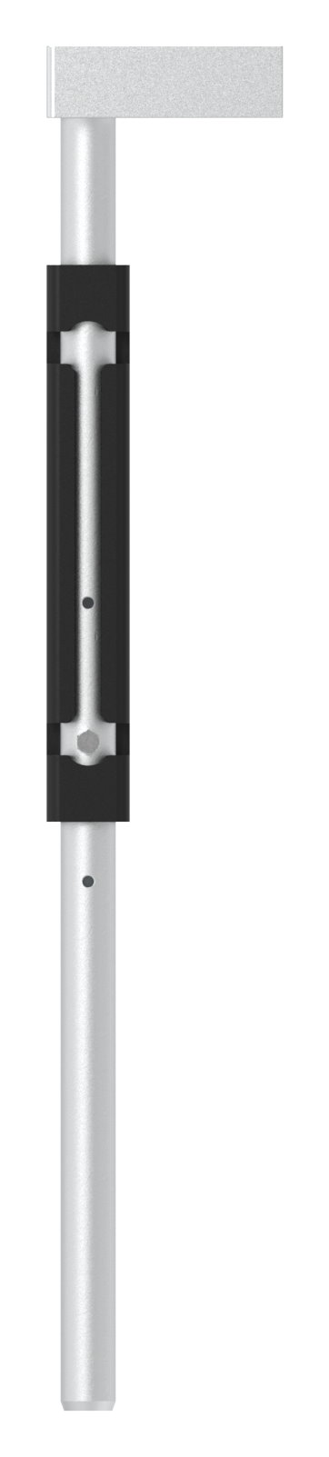 Bodenriegel mit Länge 490mm, zum Anschrauben, RAL 9005 schwarz