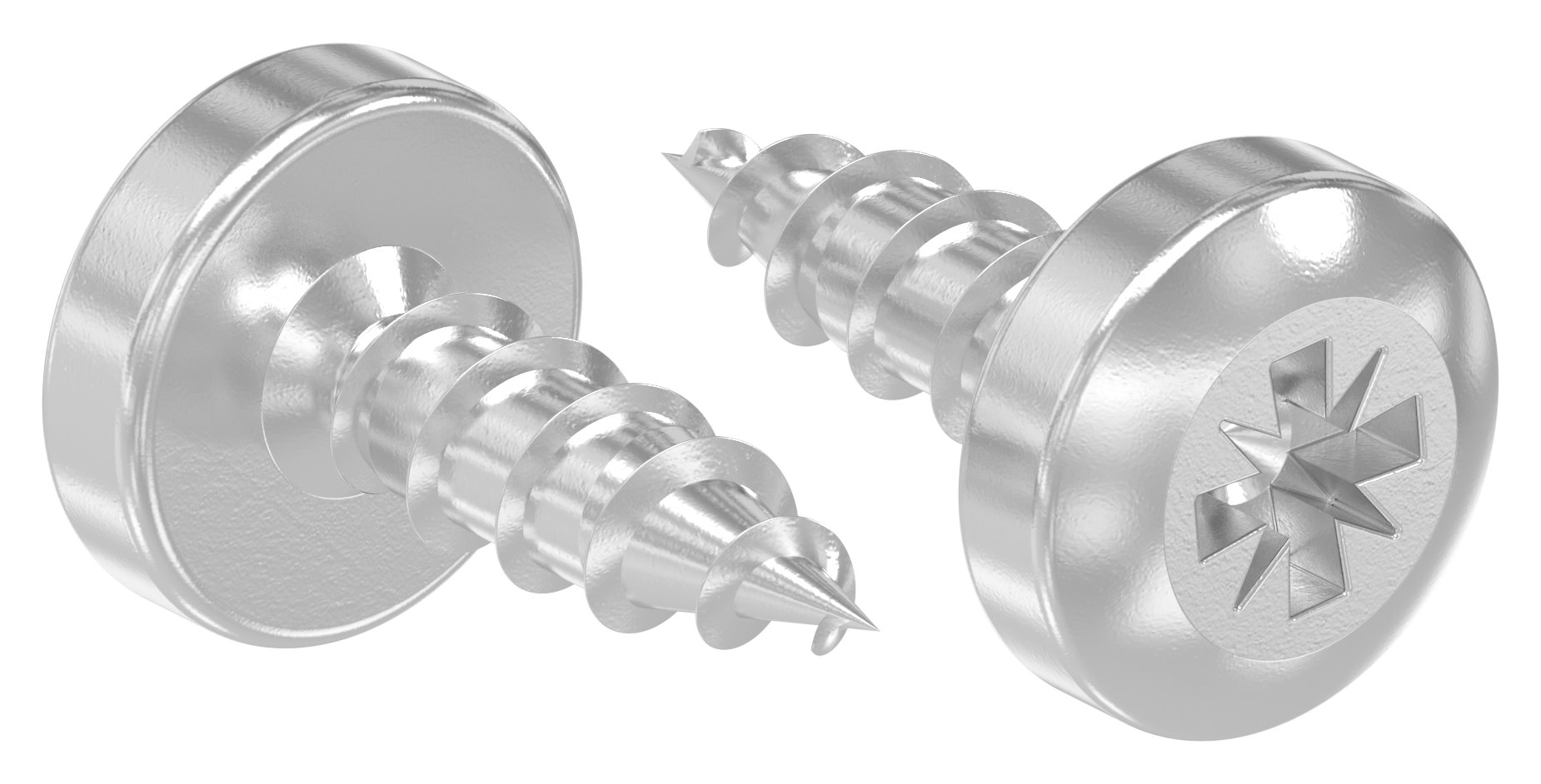 LUNORA® 10er Schrauben Set, zur Befestigung im Holz-Nutrohr 42,4mm