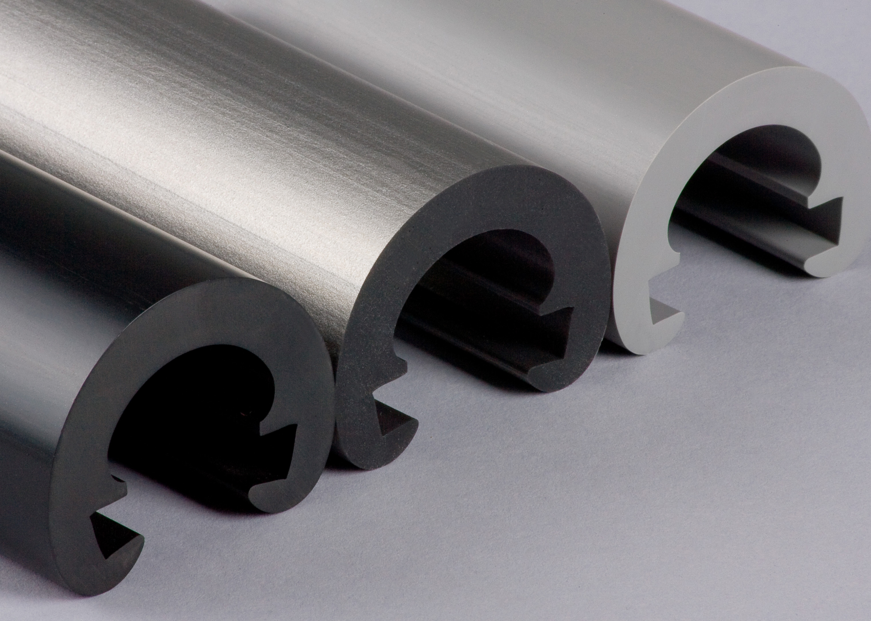 Kunststoffhandlauf Ø 55mm für 40x8mm, graualuminium