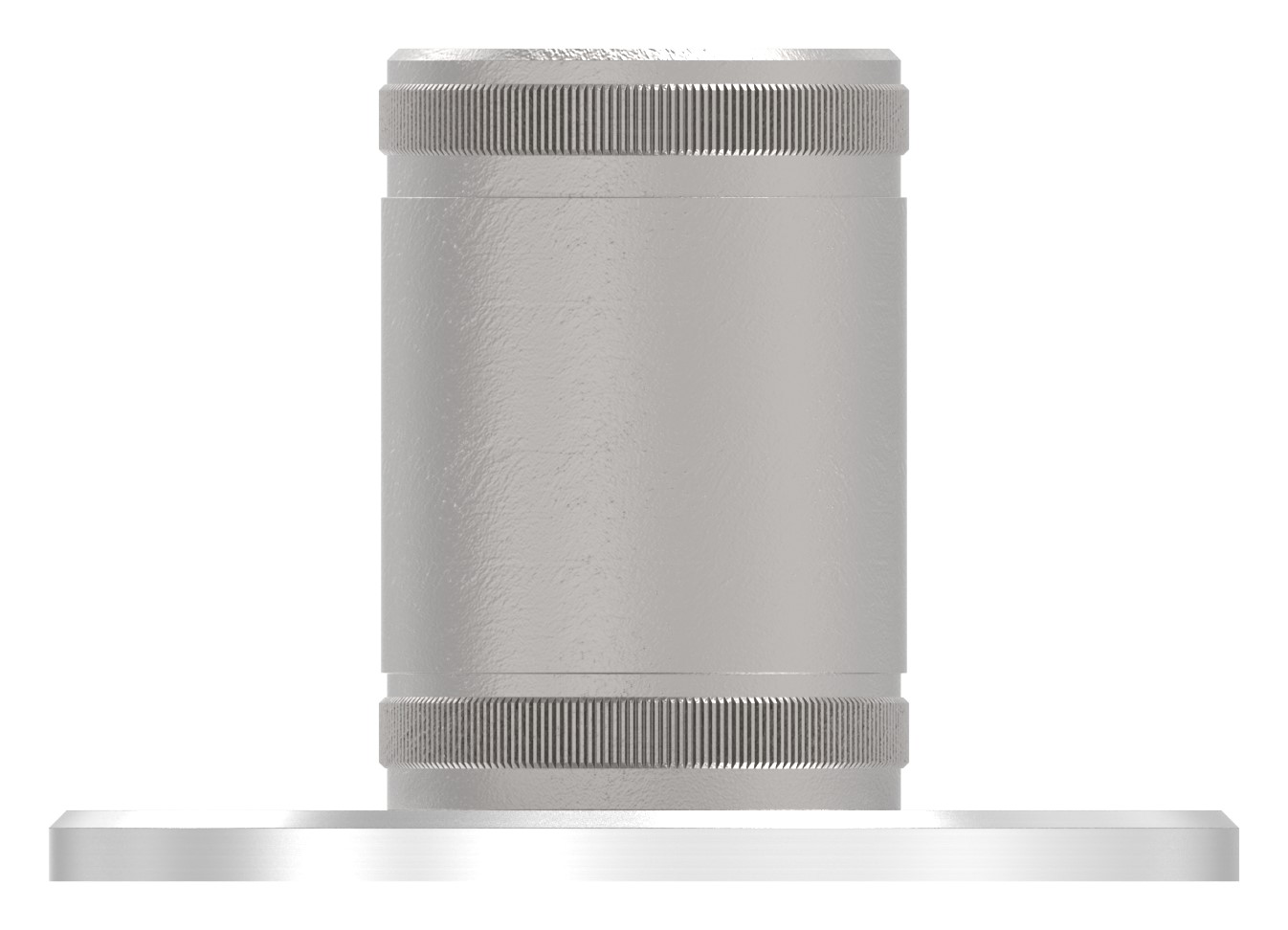 Wand- und Bodenanker mit Rändelung, für Rohr 48,3x2,0mm, V2A