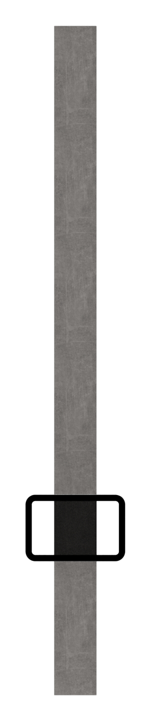 Rechteckrohr 30x20x2mm, Löcher f. Vierkant 12x12mm mit Abstand Mitte-Mitte 120mm, L: 3000mm