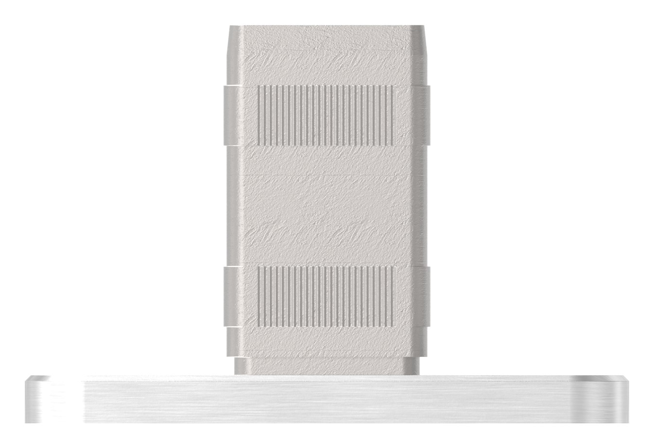 Wand- und Bodenanker mit Rändelung, für Rohr 40x40x3,0mm, V2A Wand- und Bodenanker mit Rändelung, für Rohr 40x40x3,0mm, V2A