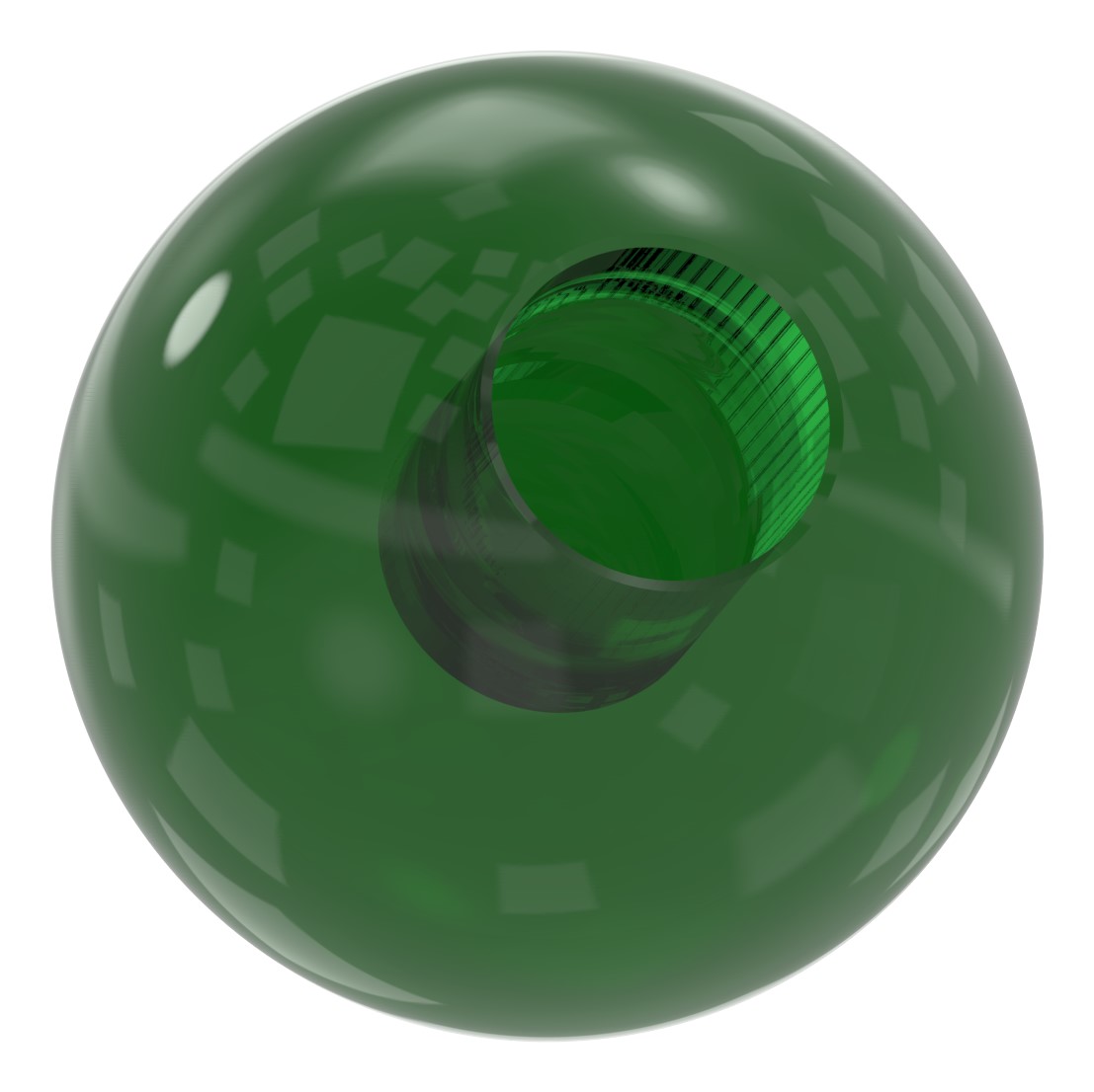 Glaskugel grün Ø 35mm mit Sackloch 12,3mm