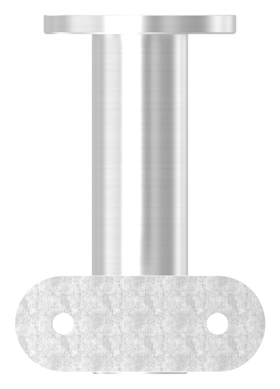 Handlaufhalter mit Gelenk, Handlaufanschlussplatte flach, V2A