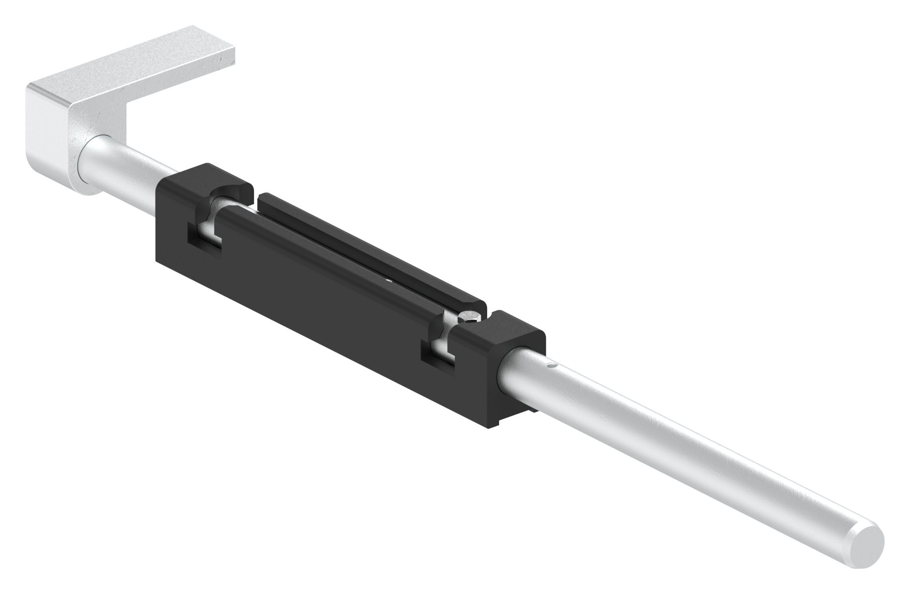 Bodenriegel mit Länge 490mm, zum Anschrauben, RAL 9005 schwarz