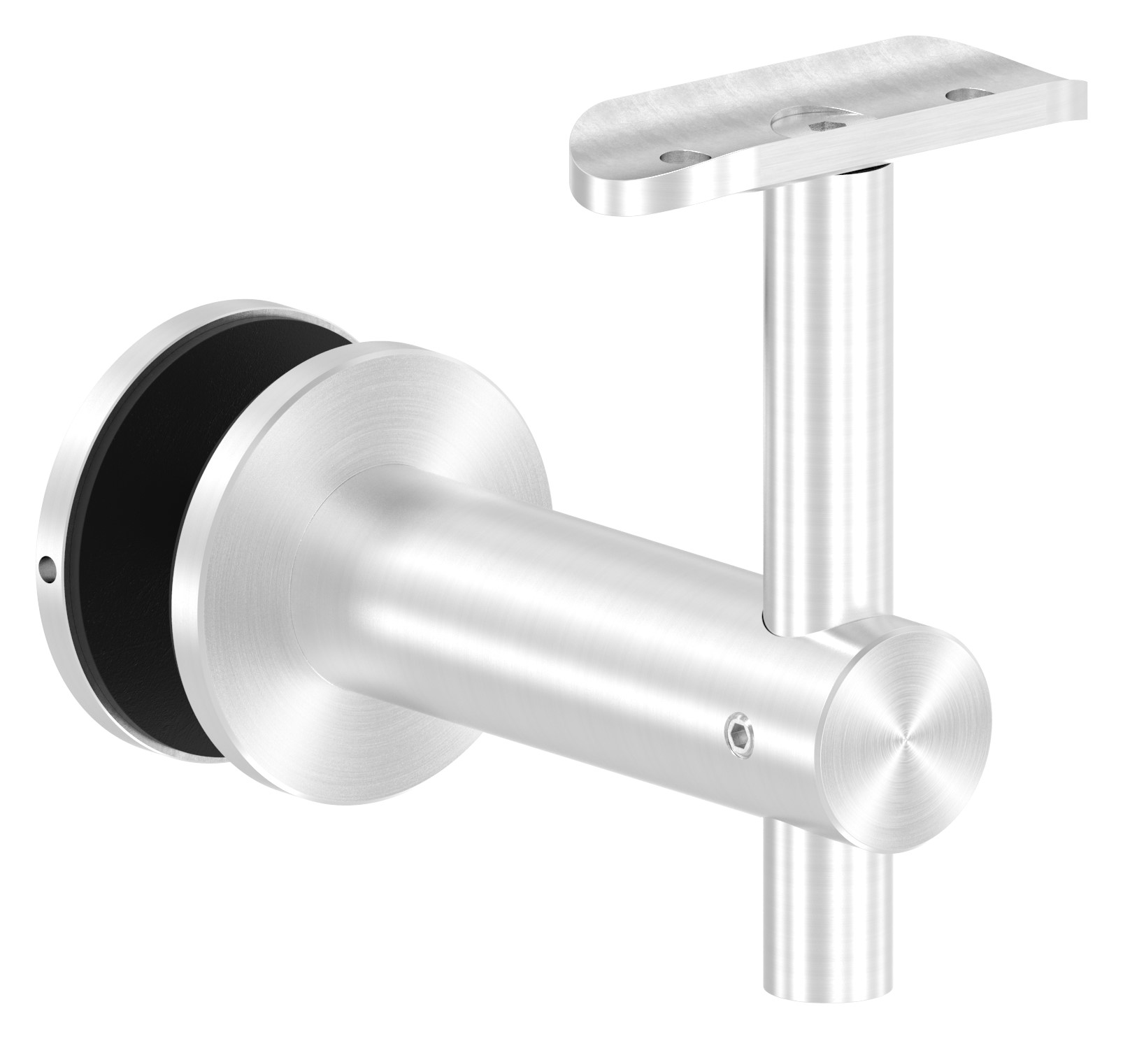 Handlaufhalter für Glas, Handlaufanschlussplatte 42,4mm, V2A Handlaufhalter für Glas, Handlaufanschlussplatte 42,4mm, V2A