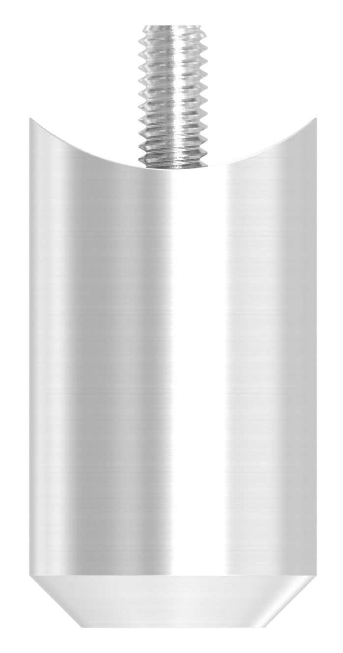 Querstabhalter zum Stoßen, Bohrung Ø 12,5mm, Anschluss 33,7mm, V2A