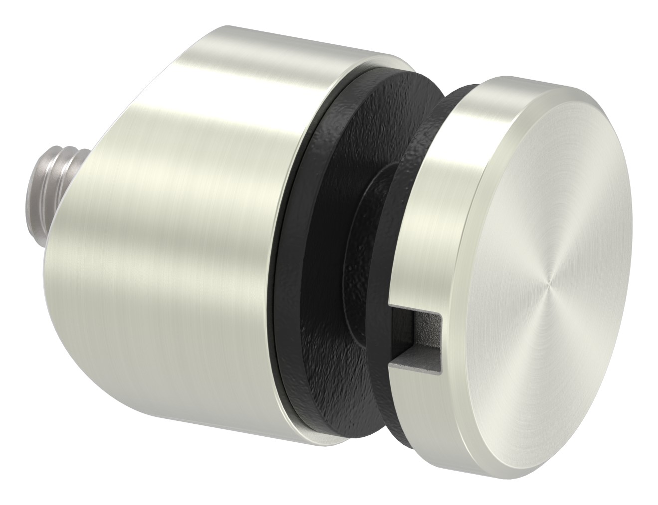 Glaspunkthalter 30mm, Anschluss: 42,4mm, VA-Effekt Glaspunkthalter 30mm, Anschluss: 42,4mm, VA-Effekt