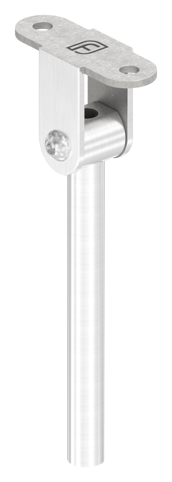 Stift mit Anschlussplatte und Gelenk für LED-Handlauf, V2A