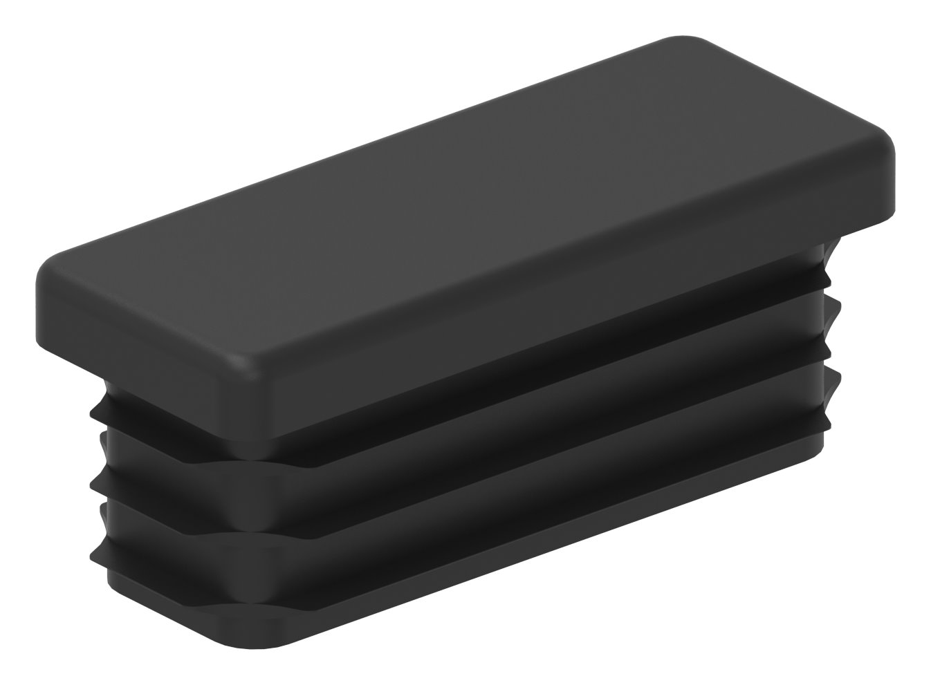 Kunststoffkappe für Rechteckrohr 50x20mm