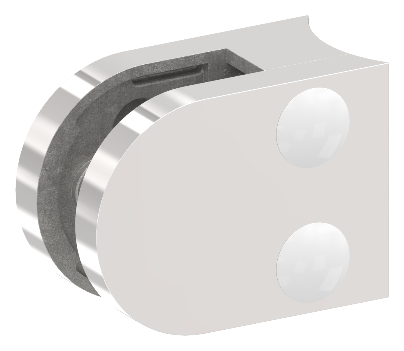 Glasklemme Mod. 30, Anschluss: 42,4mm, V4A Glasklemme Mod. 30, Anschluss: 42,4mm, V4A
