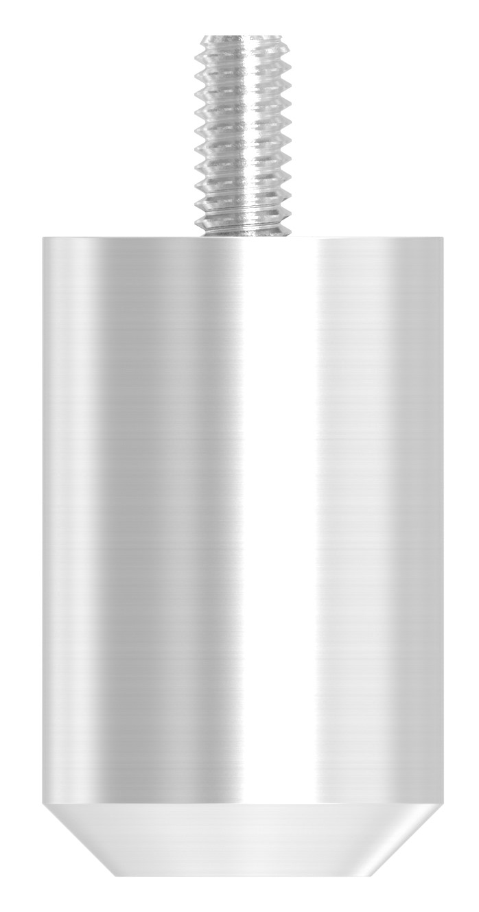 Querstabhalter zum Stoßen, Bohrung Ø 12,5mm, flacher Anschluss, V2A