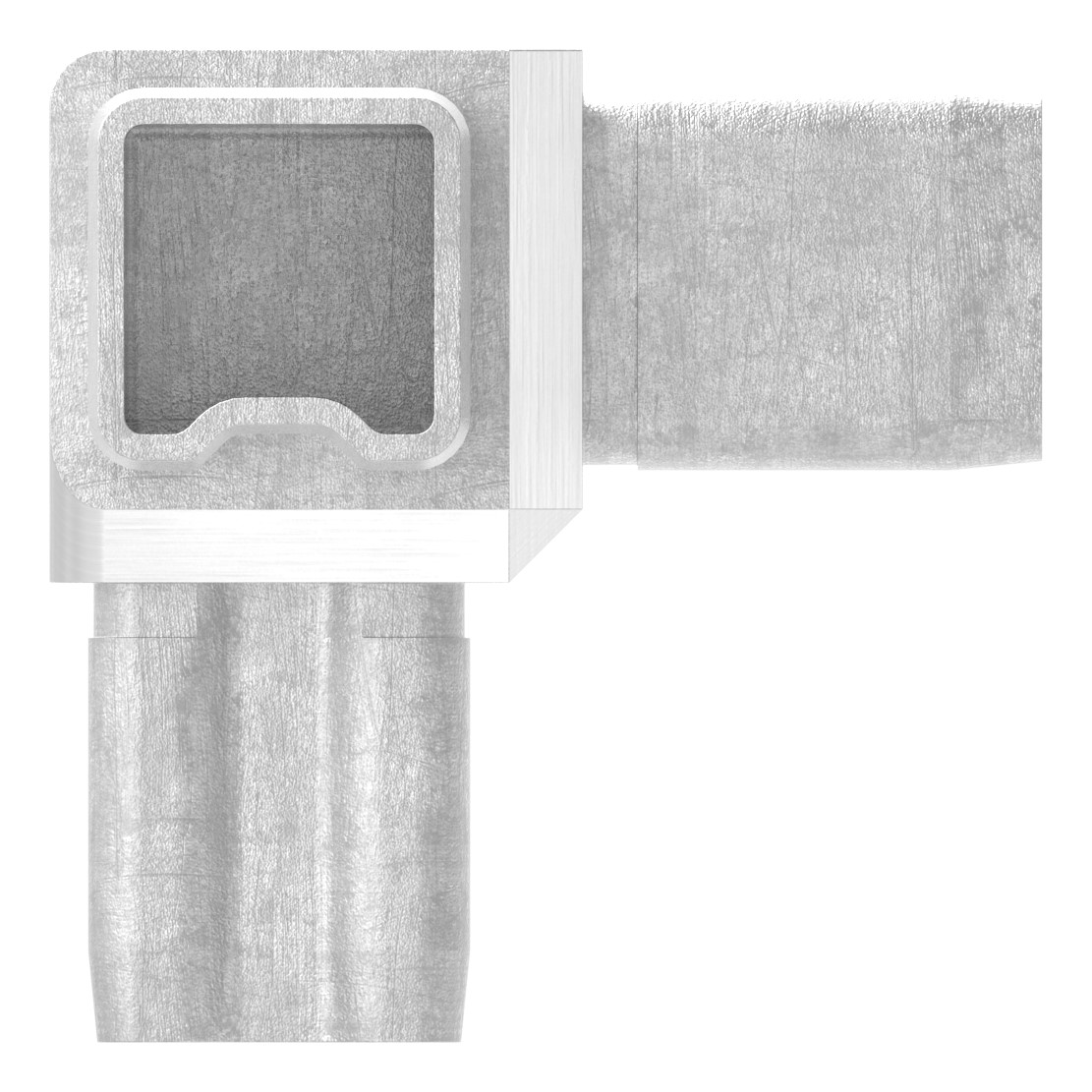 Verbinder für Rohr 25x25x2,00mm, V4A