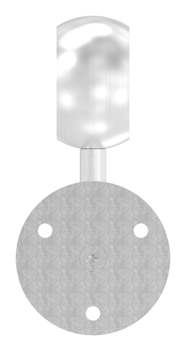 Handlaufhalter mit Kugelring für Rohr 48,3mm (Ronde und Bügel verschraubt), V2A Handlaufhalter mit Kugelring für Rohr 48,3mm (Ronde und Bügel verschraubt), V2A
