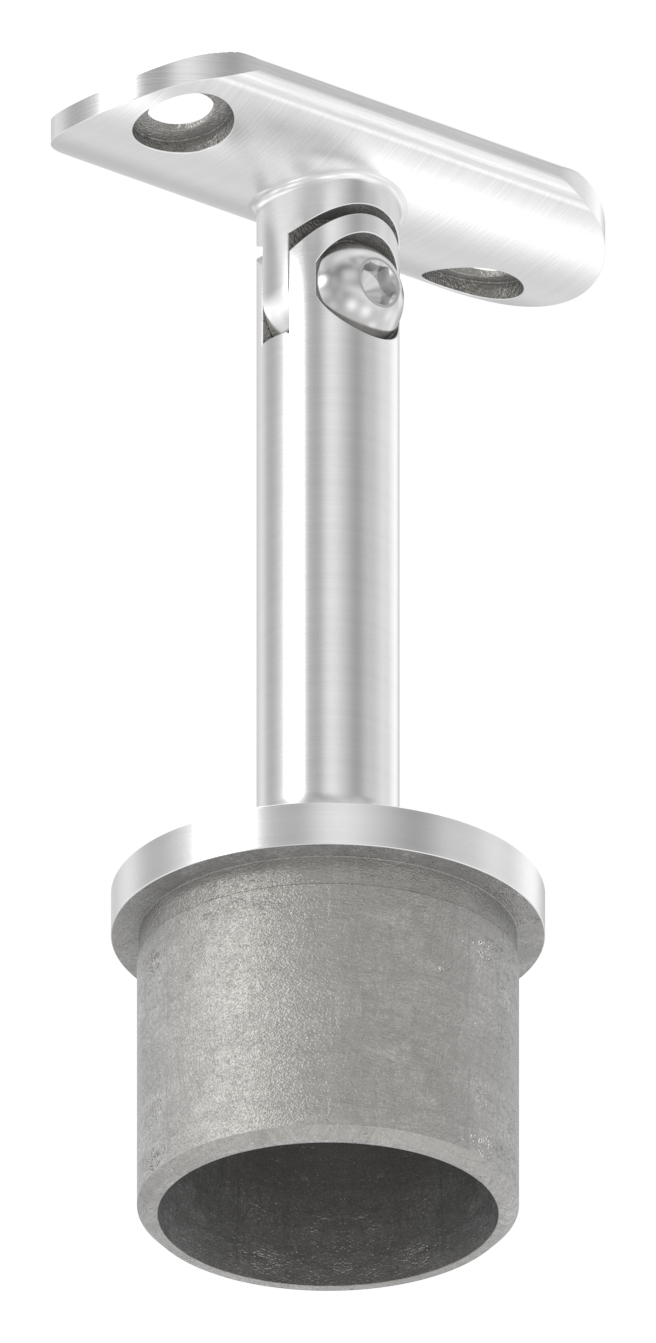 Rohrabschlussstopfen mit Gelenk und Platte, für 42,4x2,5mm, V4A