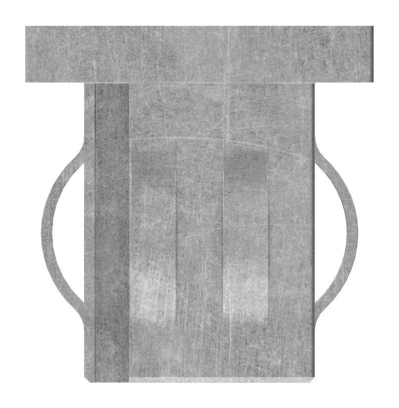 Stahleinschlagkappe, für Quadratrohr 30x30mm