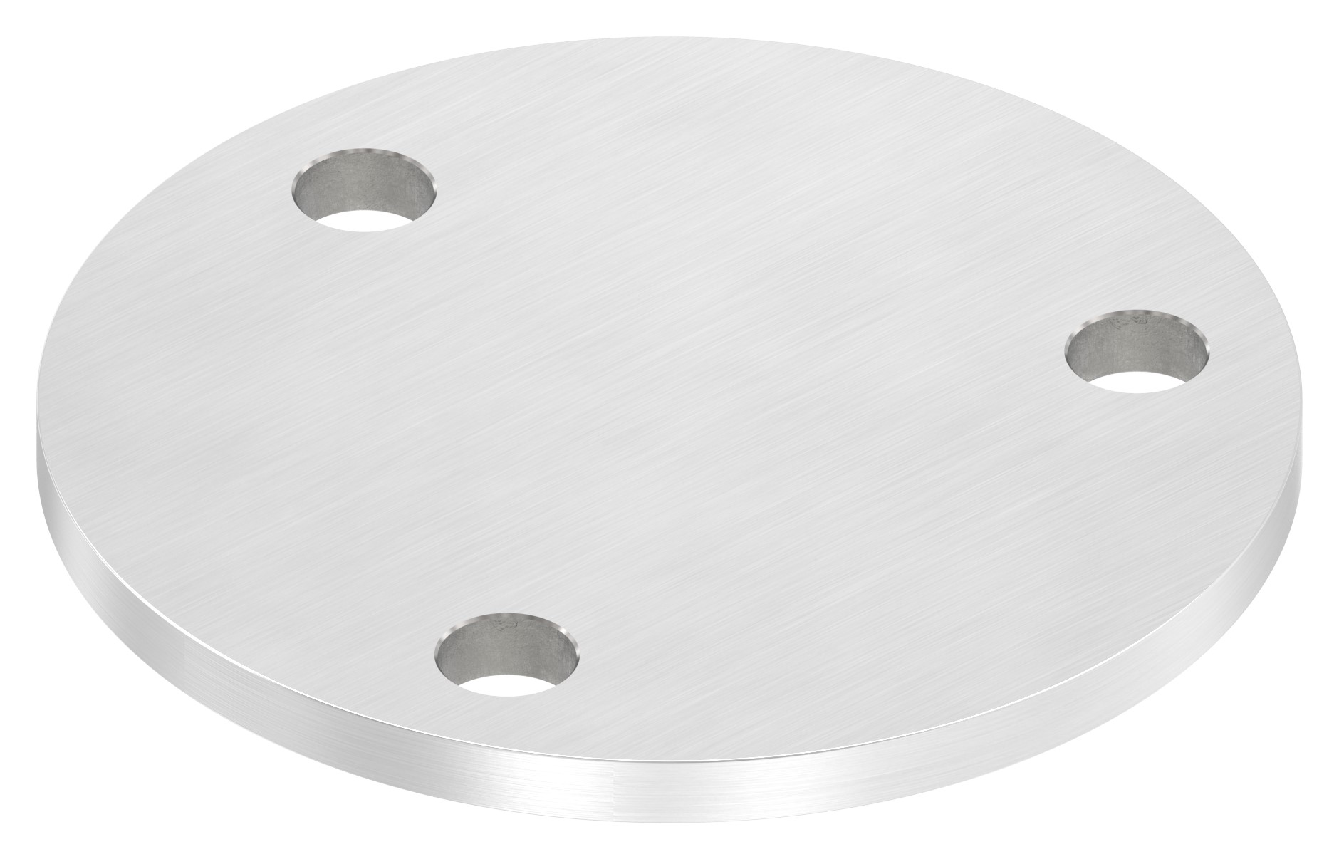 Ankerplatte Ø 100x6mm, mit Längsschliff, V2A