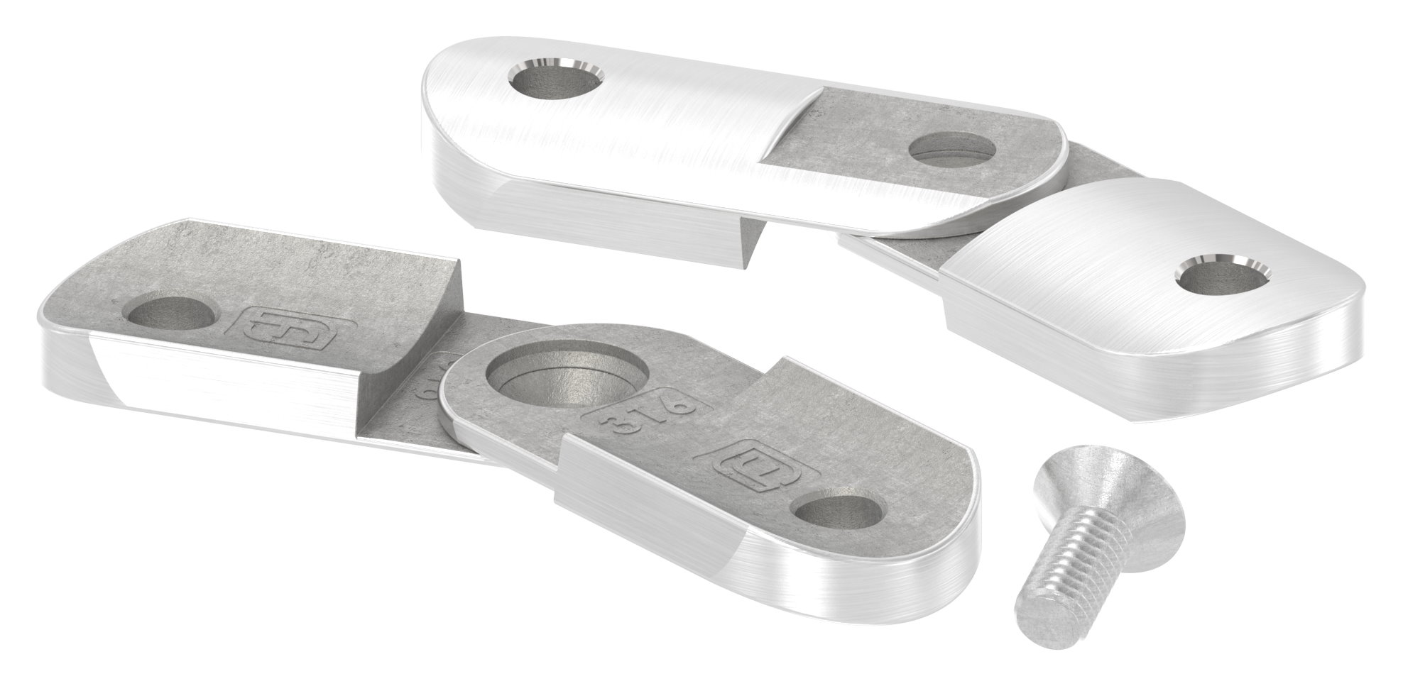 Handlaufanschlussplatte verstellbar, 42,4mm, V4A