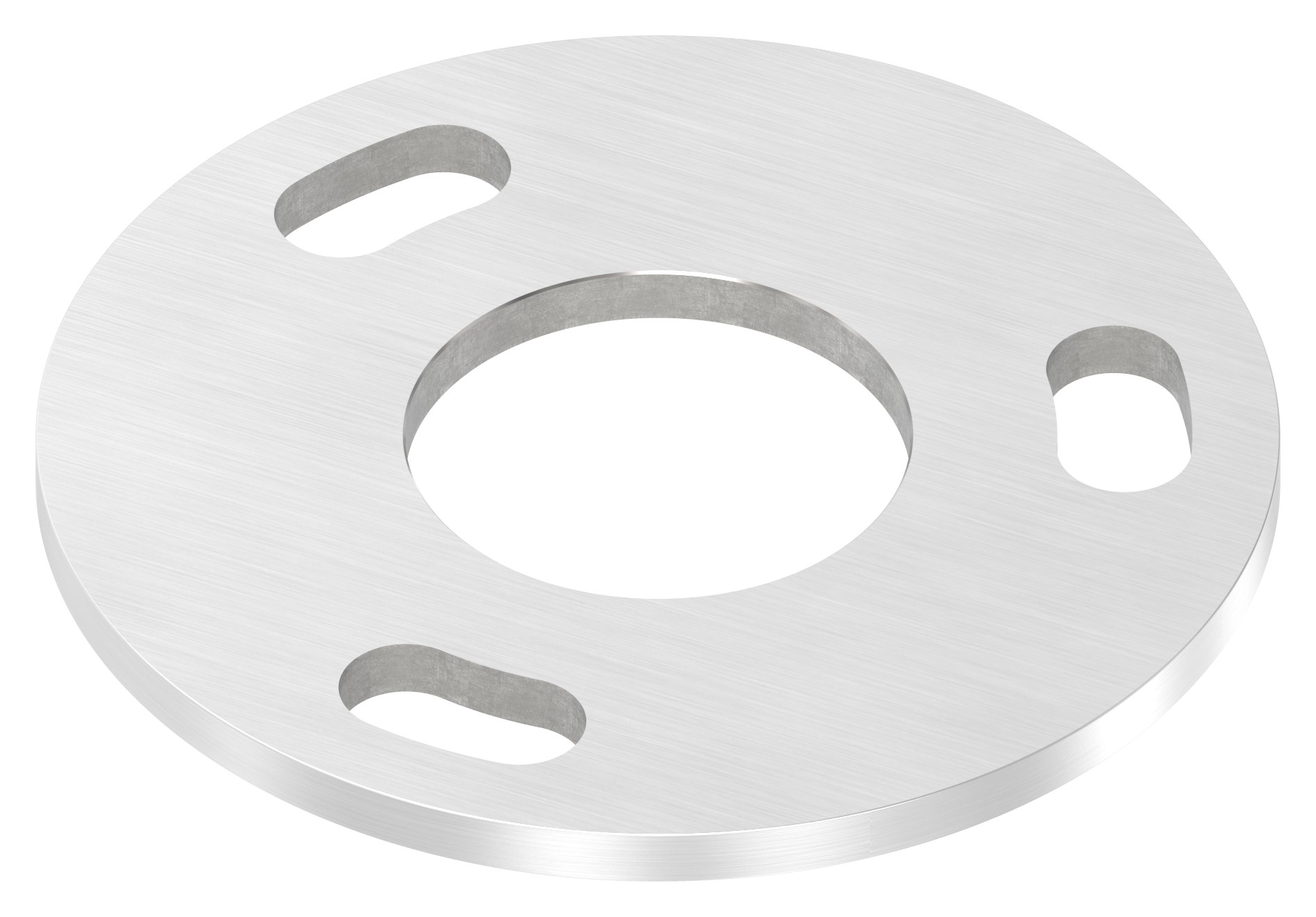 Ankerplatte Ø 120x6mm, mit Längsschliff, V2A